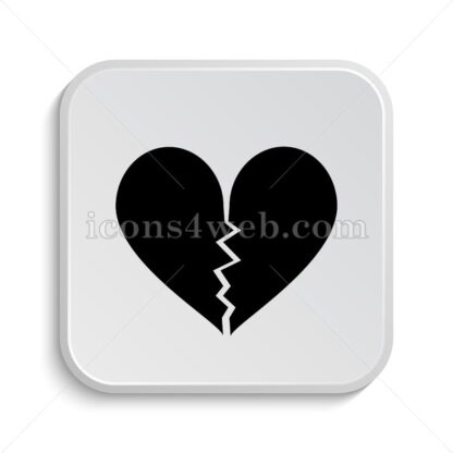 Broken heart icon design – Broken heart button design. - Icons for website