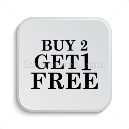 Buy 2 get 1 free offer icon design – Buy 2 get 1 free offer button design. - Icons for website