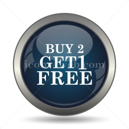 Buy 2 get 1 free offer icon for website – Buy 2 get 1 free offer stock image - Icons for website