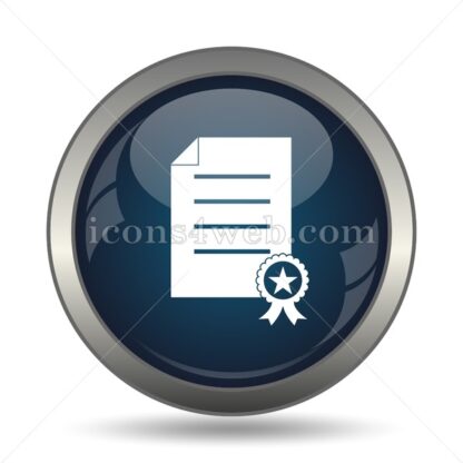 Certificate icon for website – Certificate stock image - Icons for website