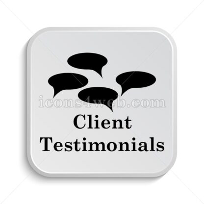 Client testimonials icon design – Client testimonials button design. - Icons for website