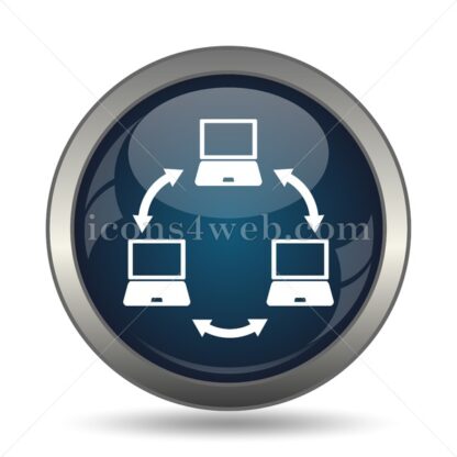 Computer network icon for website – Computer network stock image - Icons for website