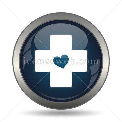 Cross with heart icon for website – Cross with heart stock image - Icons for website