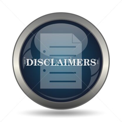 Disclaimers icon for website – Disclaimers stock image - Icons for website
