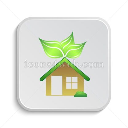 Eco house icon design – Eco house button design. - Icons for website