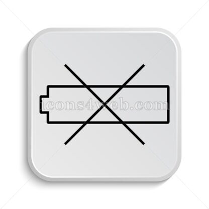 Empty battery icon design – Empty battery button design. - Icons for website