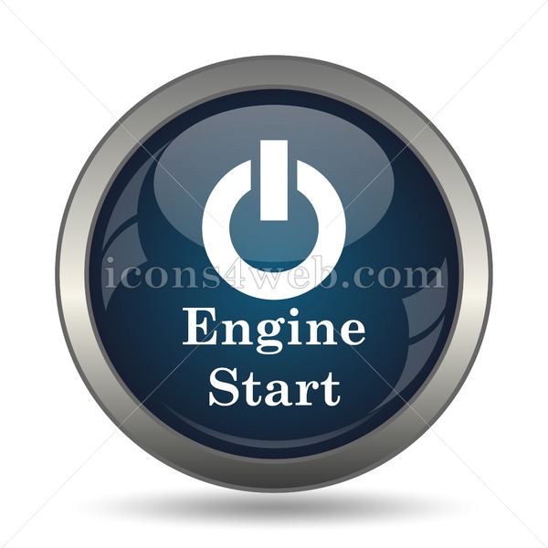 Engine start icon for website - Engine start stock image