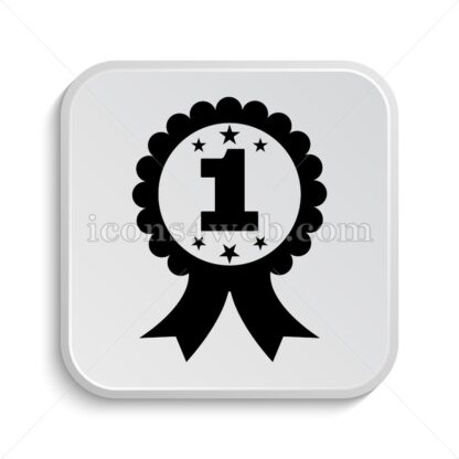 First prize ribbon icon design – First prize ribbon button design. - Icons for website
