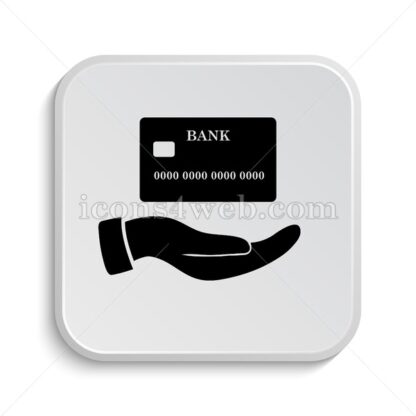 Hand holding credit card icon design – Hand holding credit card button design. - Icons for website
