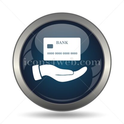 Hand holding credit card icon for website – Hand holding credit card stock image - Icons for website