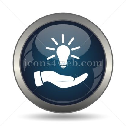Hand holding lightbulb. Idea icon for website – Hand holding lightbulb. Idea stock image - Icons for website