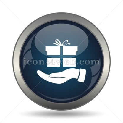 Hand with gift icon for website – Hand with gift stock image - Icons for website