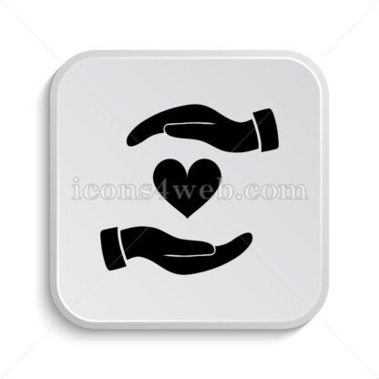 Hands holding heart icon design – Hands holding heart button design. - Icons for website