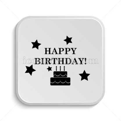 Happy birthday icon design – Happy birthday button design. - Icons for website