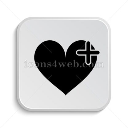 Heart with cross icon design – Heart with cross button design. - Icons for website