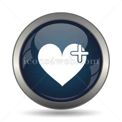 Heart with cross icon for website – Heart with cross stock image - Icons for website