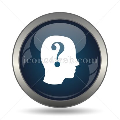Human head with question mark icon for website – Human head with question mark stock image - Icons for website