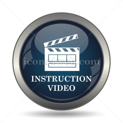 Instruction video icon for website – Instruction video stock image - Icons for website