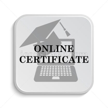 Online certificate icon design – Online certificate button design. - Icons for website