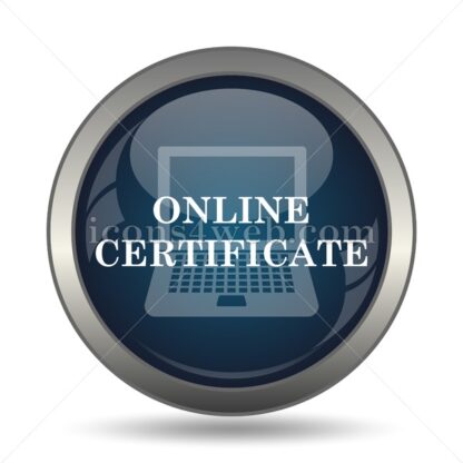 Online certificate icon for website – Online certificate stock image - Icons for website