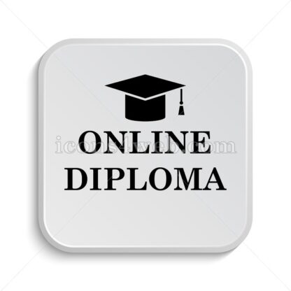 Online diploma icon design – Online diploma button design. - Icons for website