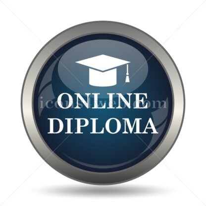 Online diploma icon for website – Online diploma stock image - Icons for website