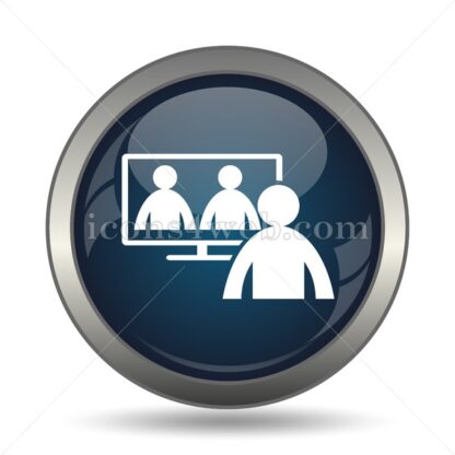 Online meeting icon for website – Online meeting stock image - Icons for website
