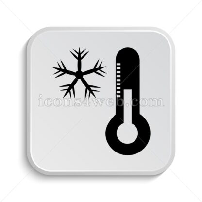Snowflake with thermometer icon design – Snowflake with thermometer button design. - Icons for website