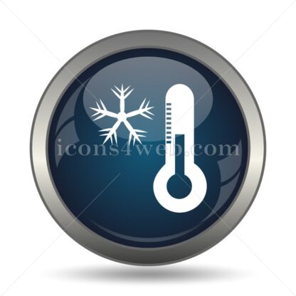 Snowflake with thermometer icon for website – Snowflake with thermometer stock image - Icons for website
