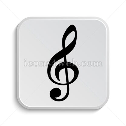 Sol key music symbol icon design – Sol key music symbol button design. - Icons for website