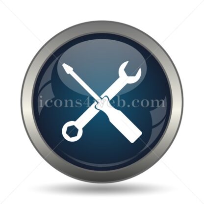 Spanner and screwdriver icon for website – Spanner and screwdriver stock image - Icons for website