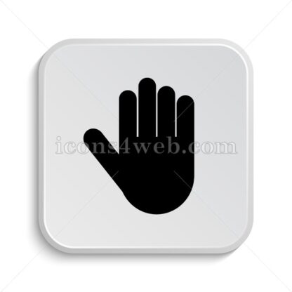 Stop hand icon design – Stop hand button design. - Icons for website