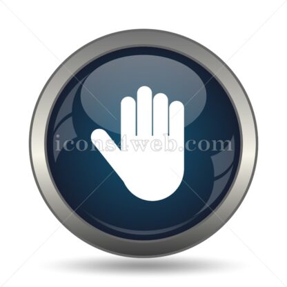Stop hand icon for website – Stop hand stock image - Icons for website