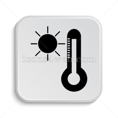 Sun and thermometer icon design – Sun and thermometer button design. - Icons for website