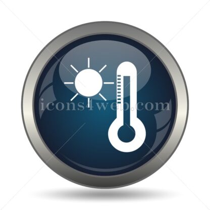 Sun and thermometer icon for website – Sun and thermometer stock image - Icons for website