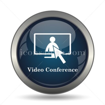 Video conference icon for website – Video conference stock image - Icons for website