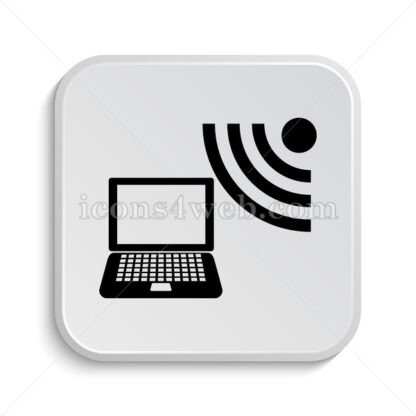 Wireless laptop icon design – Wireless laptop button design. - Icons for website