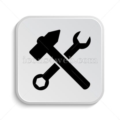 Wrench and hammer. Tools icon design – Wrench and hammer. Tools button design. - Icons for website